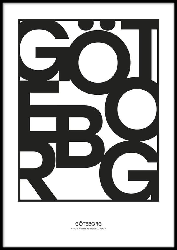 GÖTEBORG LETTER POSTER 50x70cm