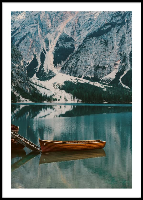 BOAT IN LAKE POSTER 21x30cm
