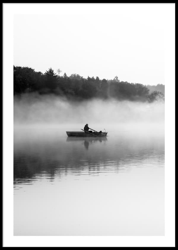 FISHING IN THE FOG POSTER 50x70cm