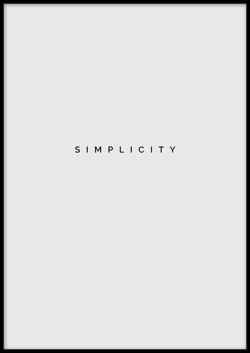 SIMPLICITY POSTER 21x30cm