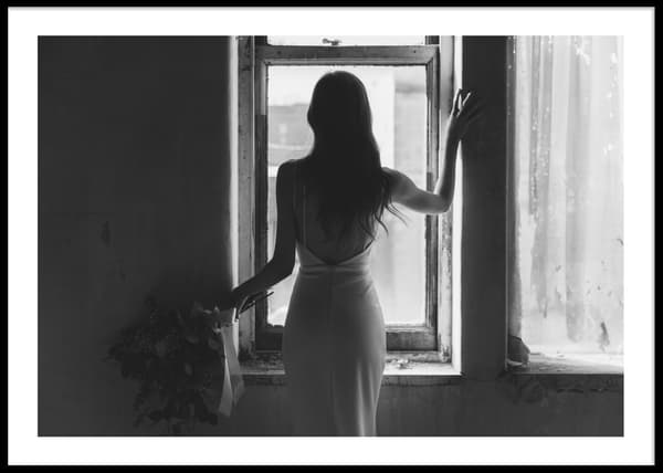 GIRL IN WINDOW POSTER 21x30cm