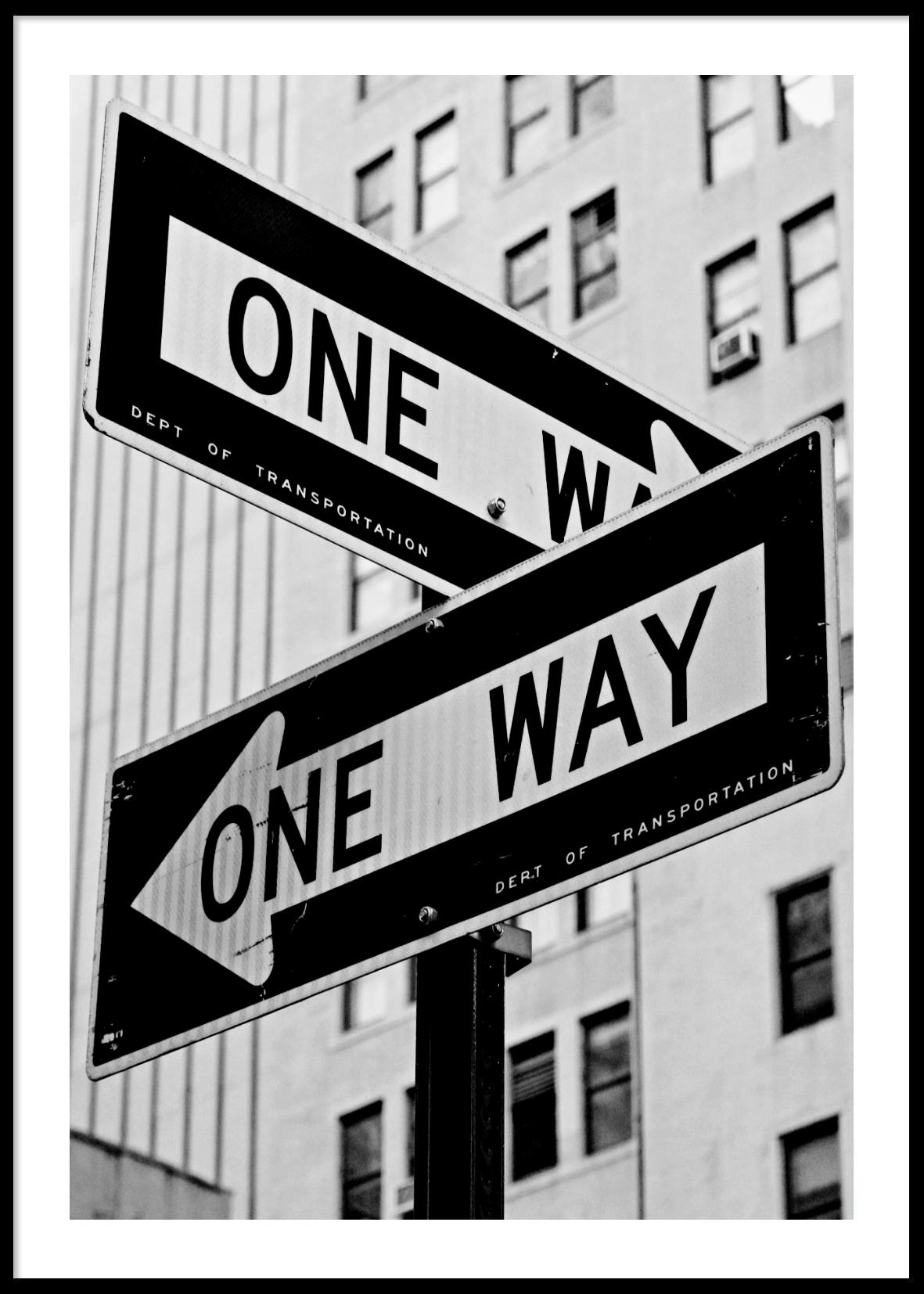 ONE WAY POSTER 50x70cm