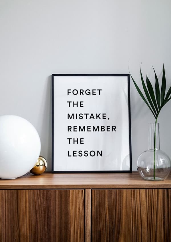 FORGET THE MISTAKE POSTER