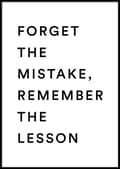 Miniatyrbild 1 av 2: FORGET THE MISTAKE POSTER