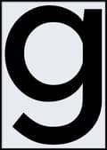 Miniatyrbild 1 av 2: LOWERCASE LETTER G POSTER