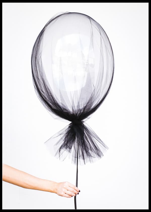WOMAN’S WHITE BALLOON POSTER 21x30cm