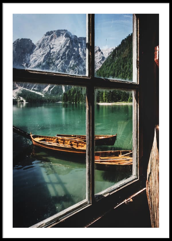 BOAT IN LAKE NO4 POSTER 50x70cm