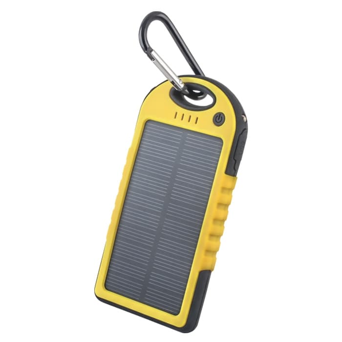 Forever STB-200 PowerBank, Solcell, 5000mAh - Gul
