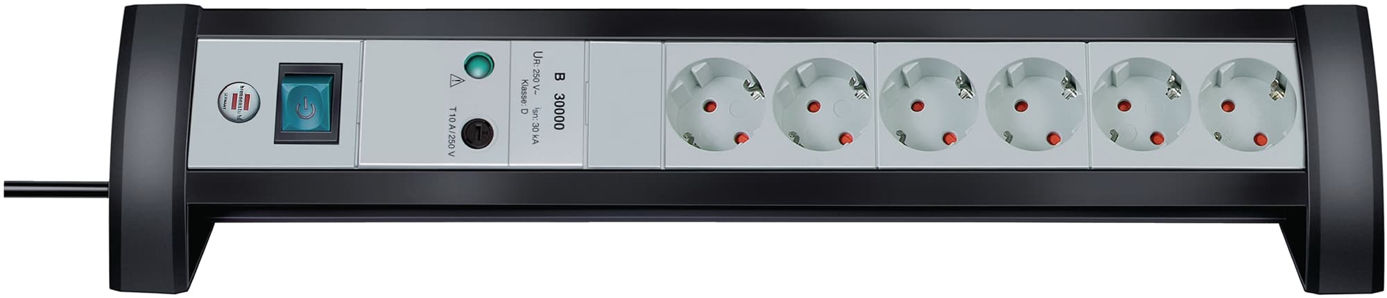 Surge Skyddad Extension Socket Premium-Office-Line 6-Way1.80 m - Jordad Kontakt