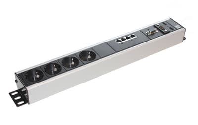 Axessline Uttagslist, 4xCEE 7/4, 4xRJ45, HDMI, VGA, svart/silver