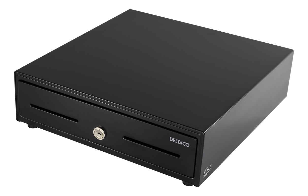 DELTACO Cash drawer with electric opening, 4+8 compartments, for Epson