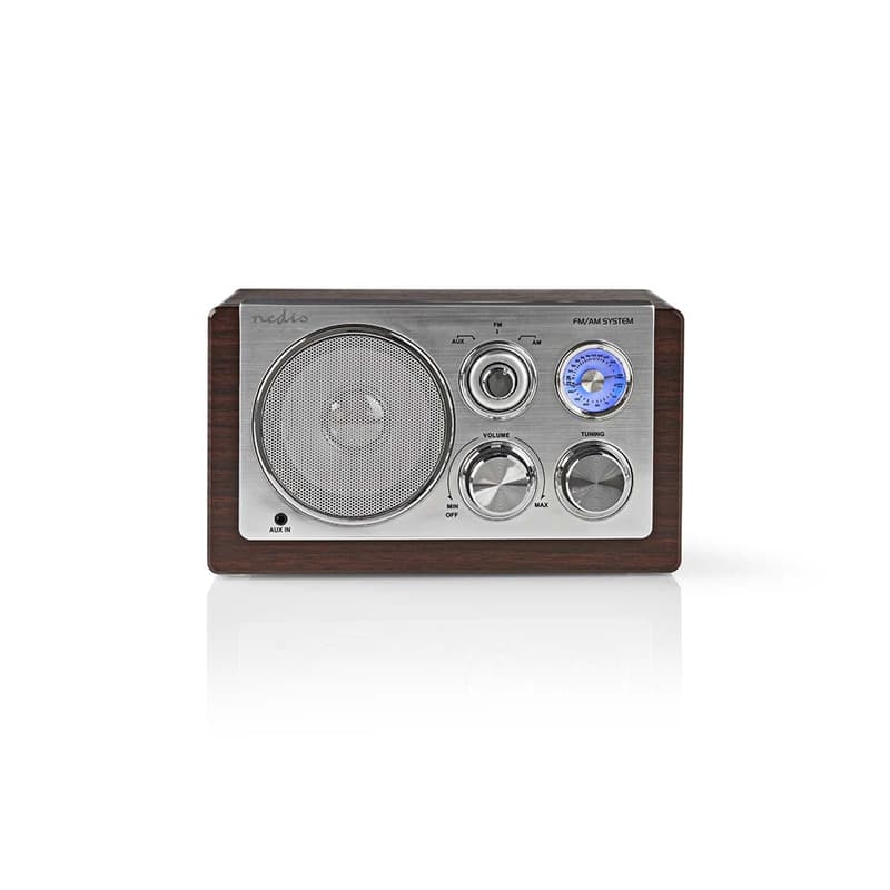 FM-radio | 9 W | Analog mottagning | Retrodesign | Brun