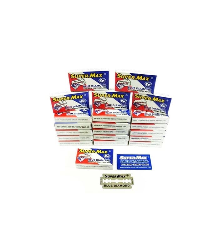 Super-Max Blue Diamond Titanium Coated Rakblad 10-pack
