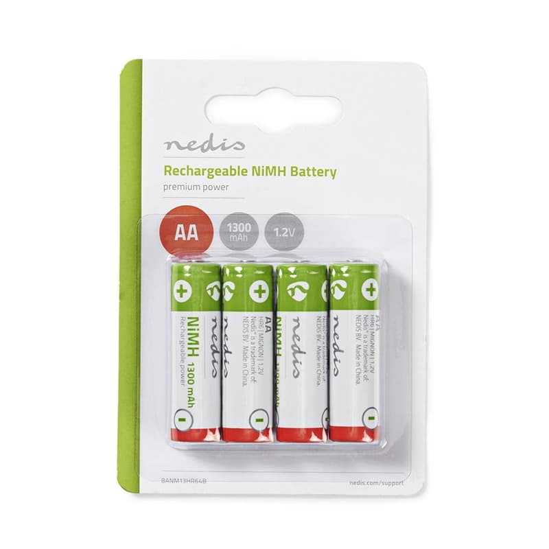 Genopladeligt Ni-MH-batteri AA | 1.2 V | 1300 mAh | 4 stk. | Blister