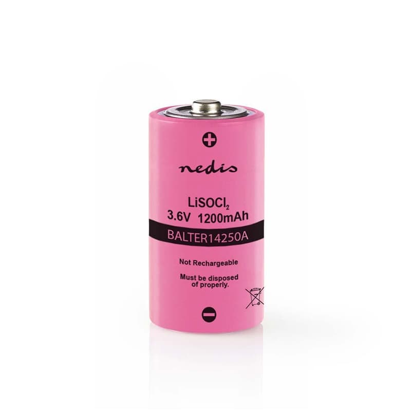 Litium-thionylchloridbatteri, ER14250 | 3,6 V | 1200 mAh