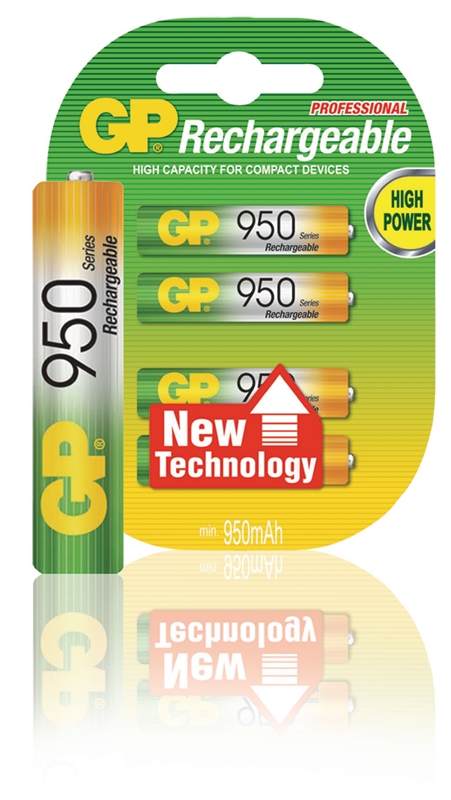 Bild av GP Batteri NiMH AAA/LR03 1.2 V 950 mAh 4-blister
