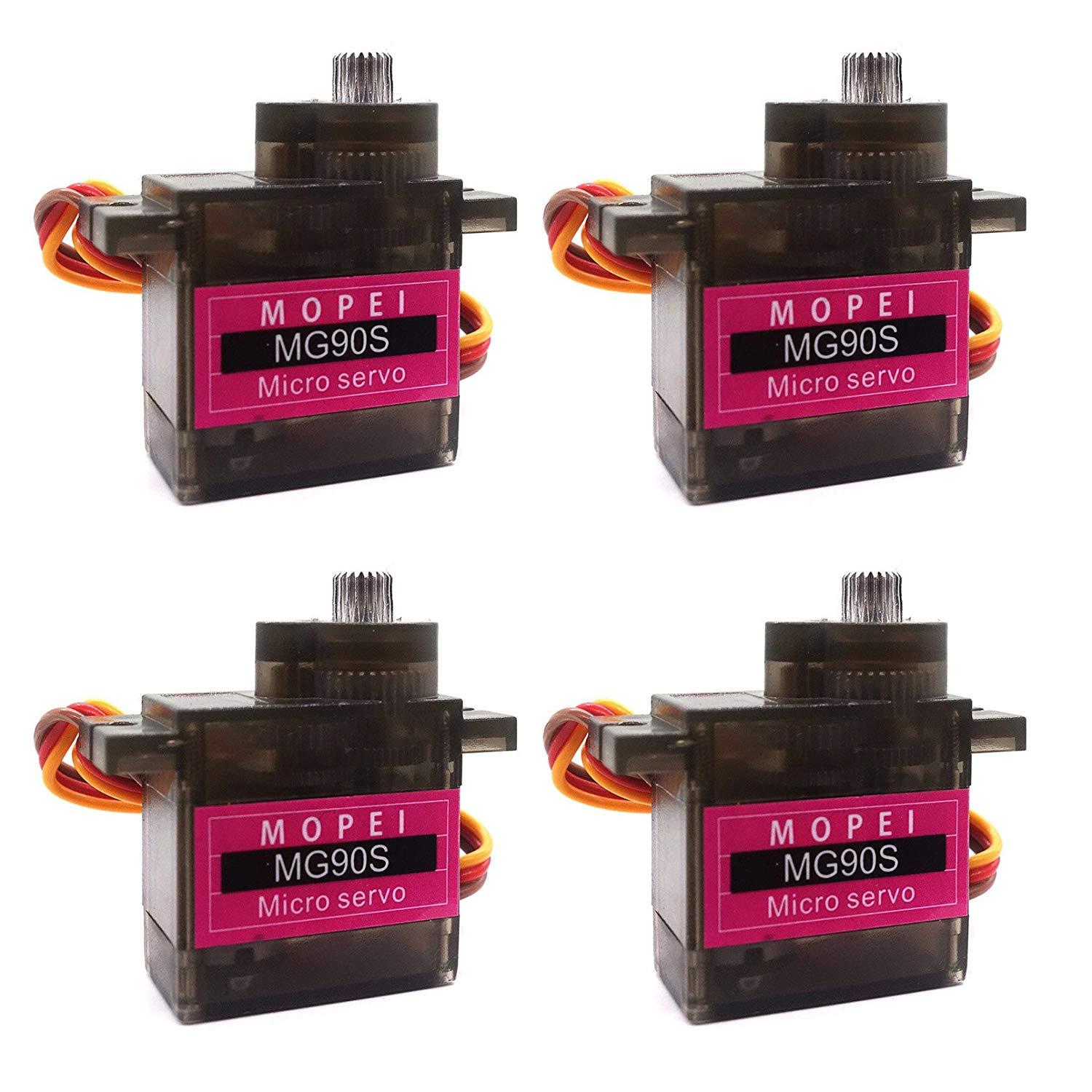 5 delar MG90S Servo Metal Gear Micro Servo för RC helikopterplan bilbåt