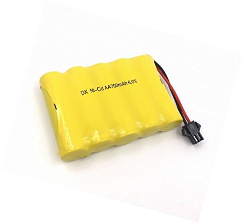 Bild av 1-delad uppladdningsbar 6V 700mAh AA Ni-Cd-batteripaket SM 2P-kontakt för leksaker Power Bank