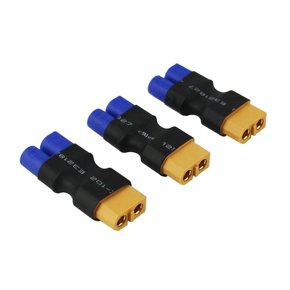 3-osainen uros EC3-naaras XT-60-adapterin liitin XT60 LiPO-akku (3 kpl pakkaus)