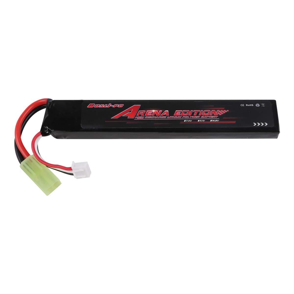 Arena version 3S 11.1V 20C Airsoft 1300mAh Lipo-batteri med Mini Tamiya-kontakt Airsoft Guns M4, Crane Stock, M110, SR25, AK47, MP5K, MP5, Scar, M249