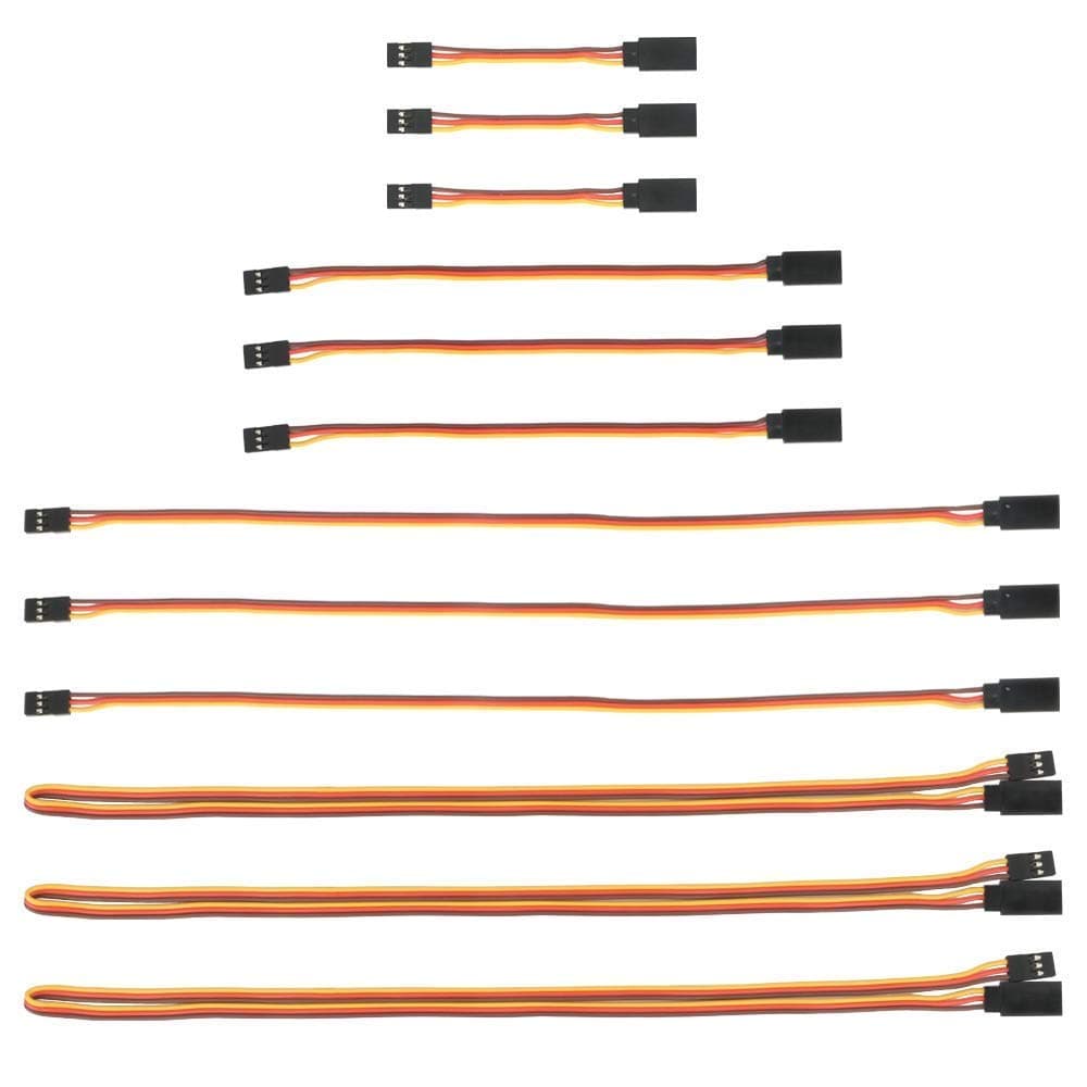 JR-förlängningskabelförlängning 3 Pin servokabel 26AWG Futaba JR Kvinna till kabel för fjärrkontroll 3 stycken x Cm 7, 15, 30, 60