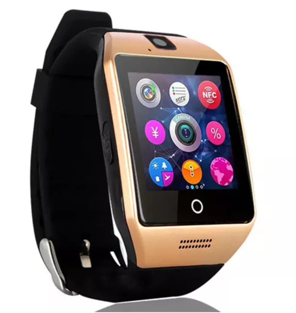Smartklocka - Mobiltele - Kamera | Guld Q88