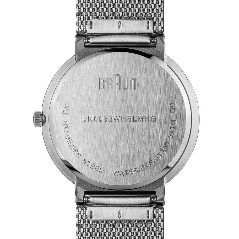 Braun Classic Watch with Mesh Bracelet