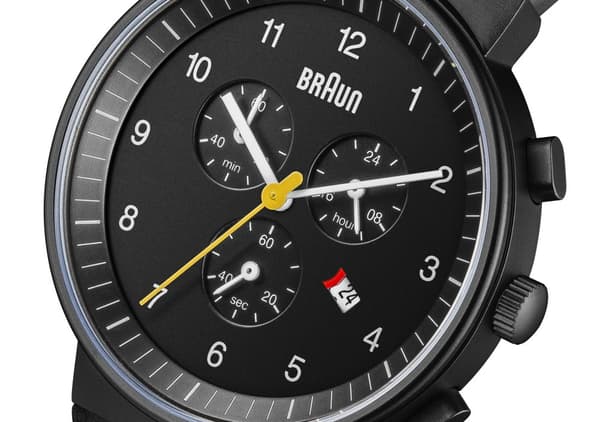 Braun Classic Chronograph Watch with Leather Strap