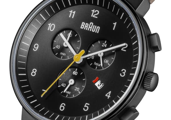 Braun Classic Chronograph Watch with Leather Strap