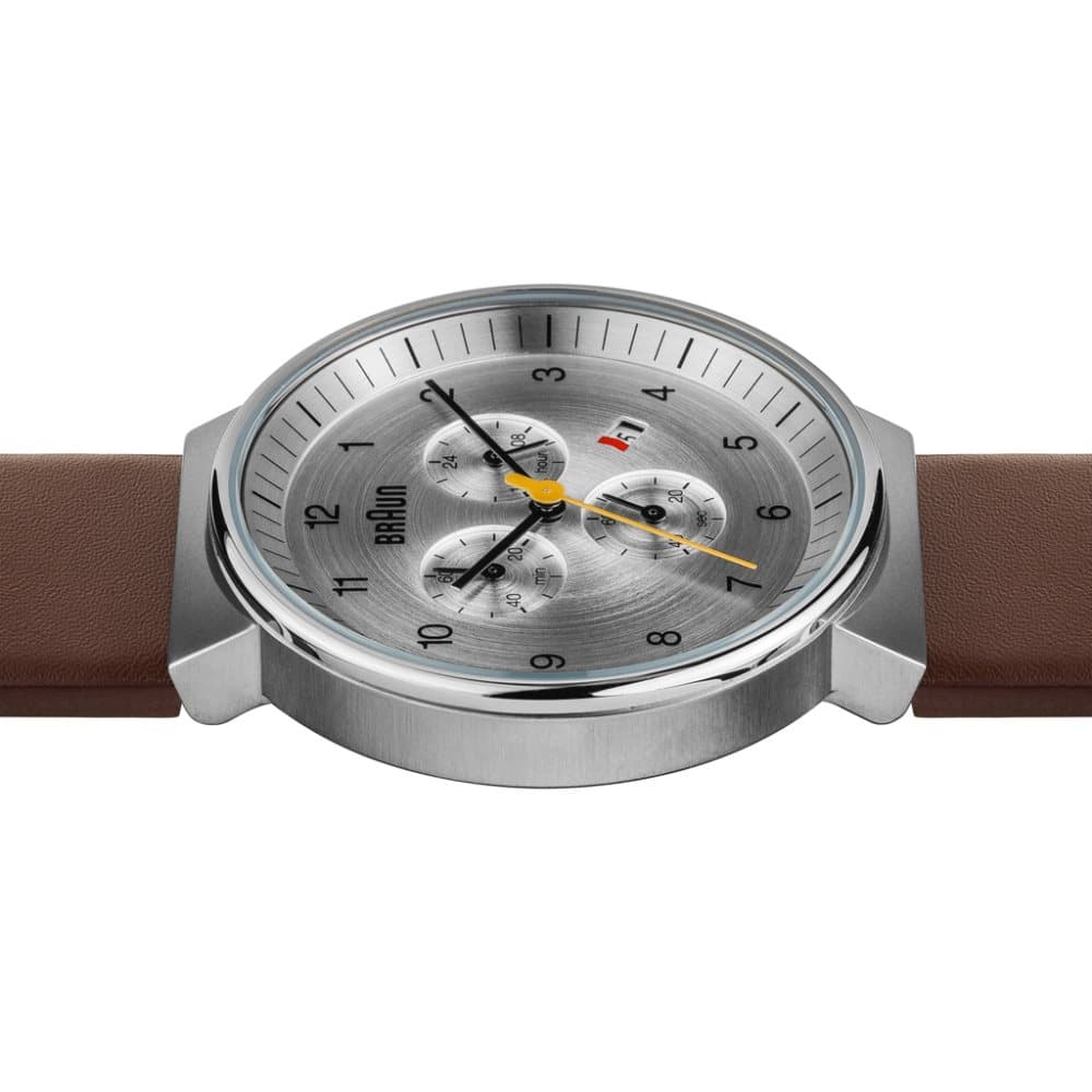 Braun Classic Chronograph Watch with Leather Strap