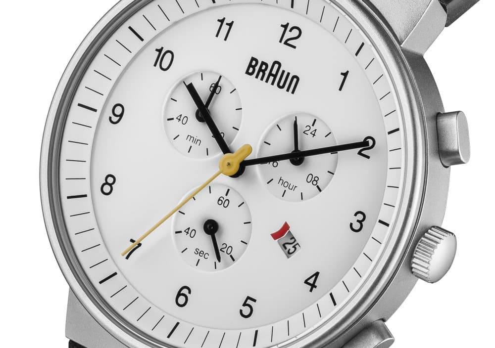 Braun Classic Chronograph Watch with Leather Strap