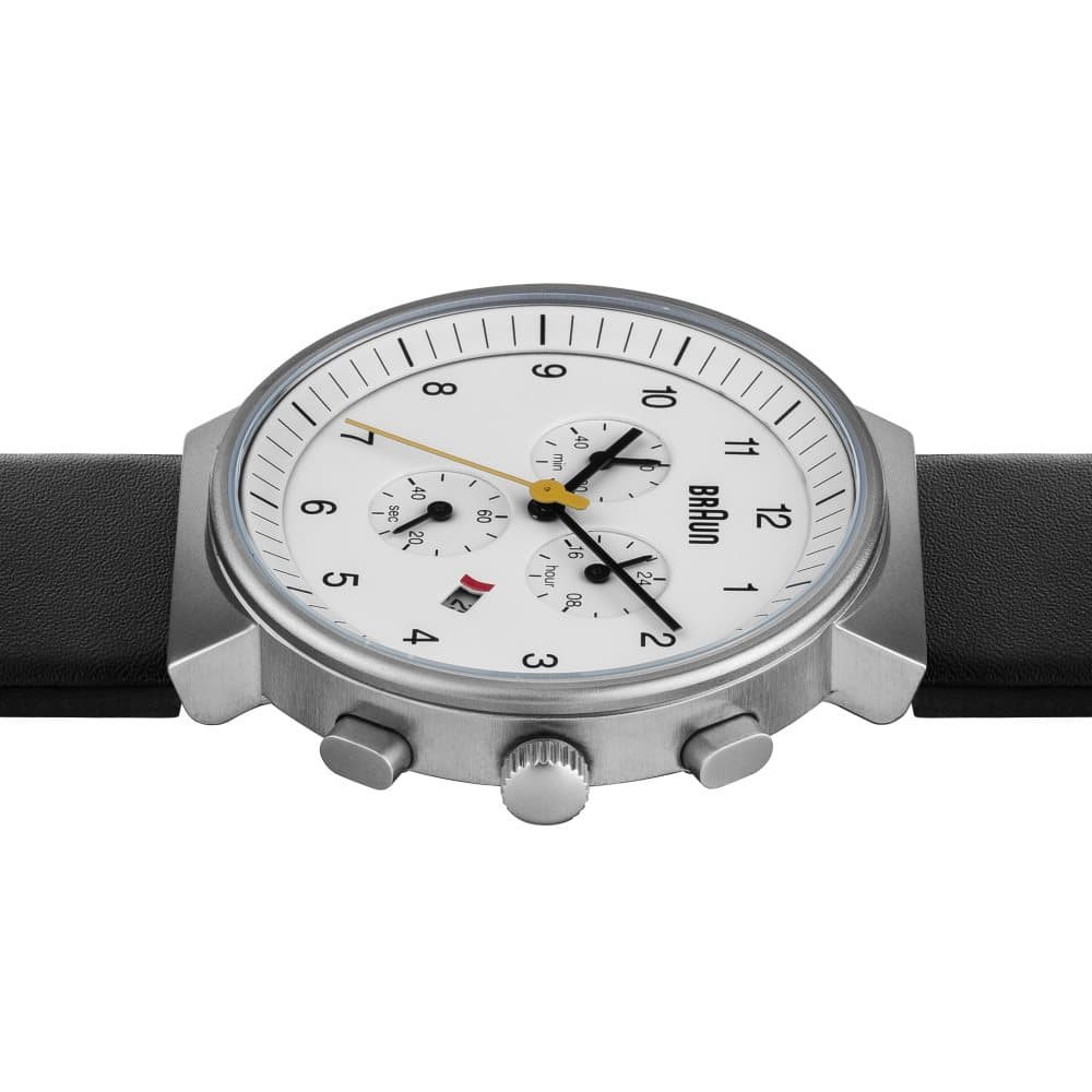 Braun Classic Chronograph Watch with Leather Strap