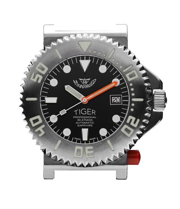 Squale klocka Automatik Tiger black rubber yellow