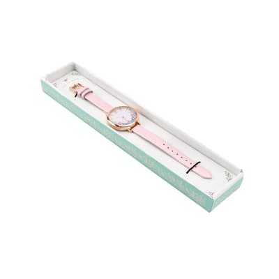 CGB Giftware Unisex Adults Lost In Eden Pink Floral Watch