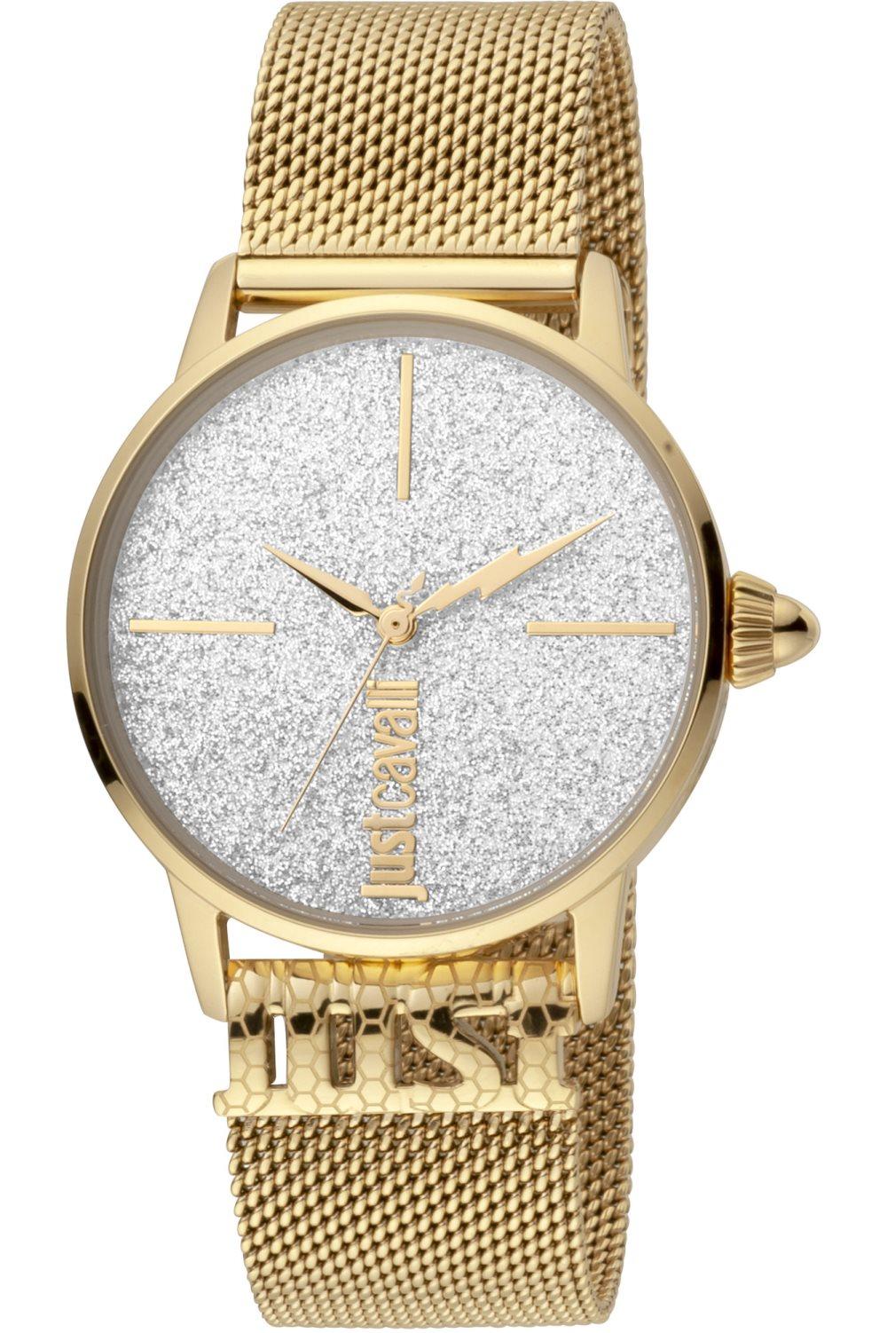 Just Cavalli Logo Watch JC1L078M0065 - Plated Stainless Steel Ladies Quartz Analogue