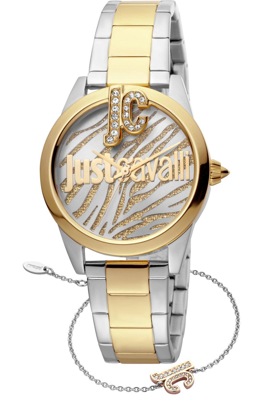 Just Cavalli Logo Watch JC1L099M0085 - Stainless Steel Ladies Quartz Analogue