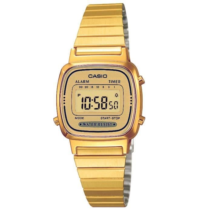 CASIO Quartz Chronograph för kvinnor LA670WEGA9EF klocka