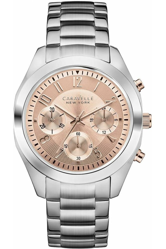 Caravelle Watch 45L143 - Plated Stainless Steel Ladies Quartz Chronograph
