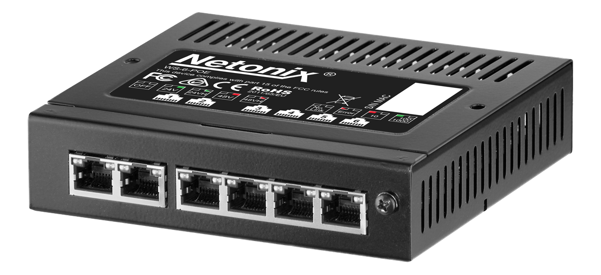 NETONIX Switch WS-6-DC 6xGE PoE ports DC power