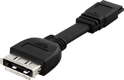 DELTACO Adapterkabel, SATA hun til eSATA han, 8cm