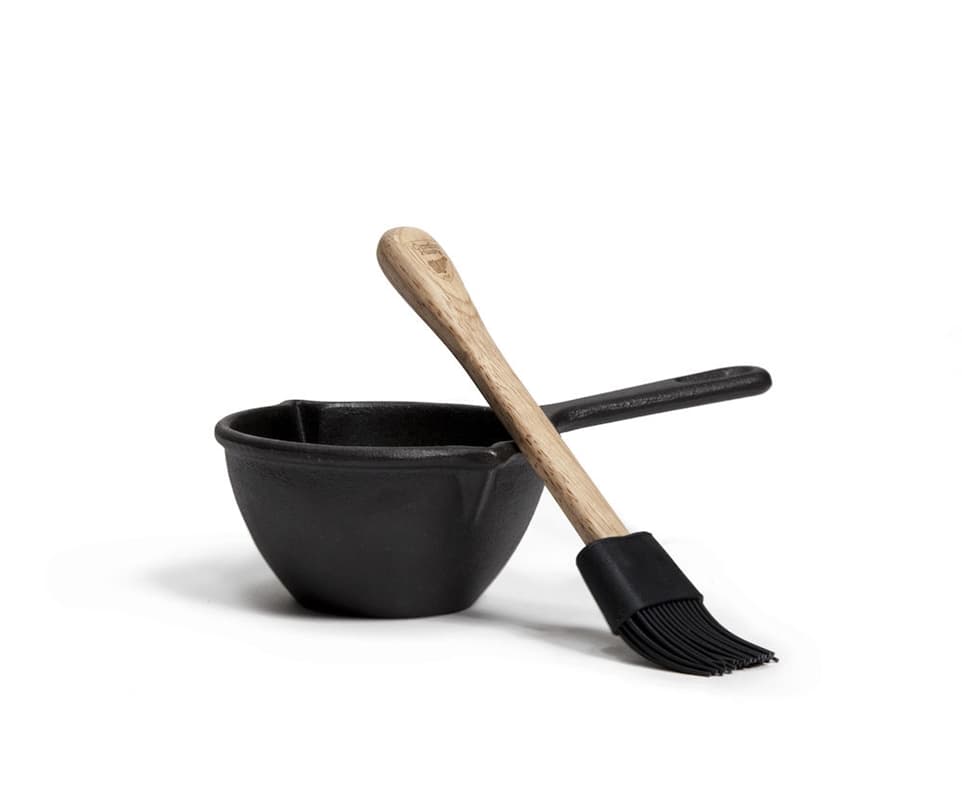 Orrefors Hunting Glaze Pan i gjutjärn, inkl. pensel, svart