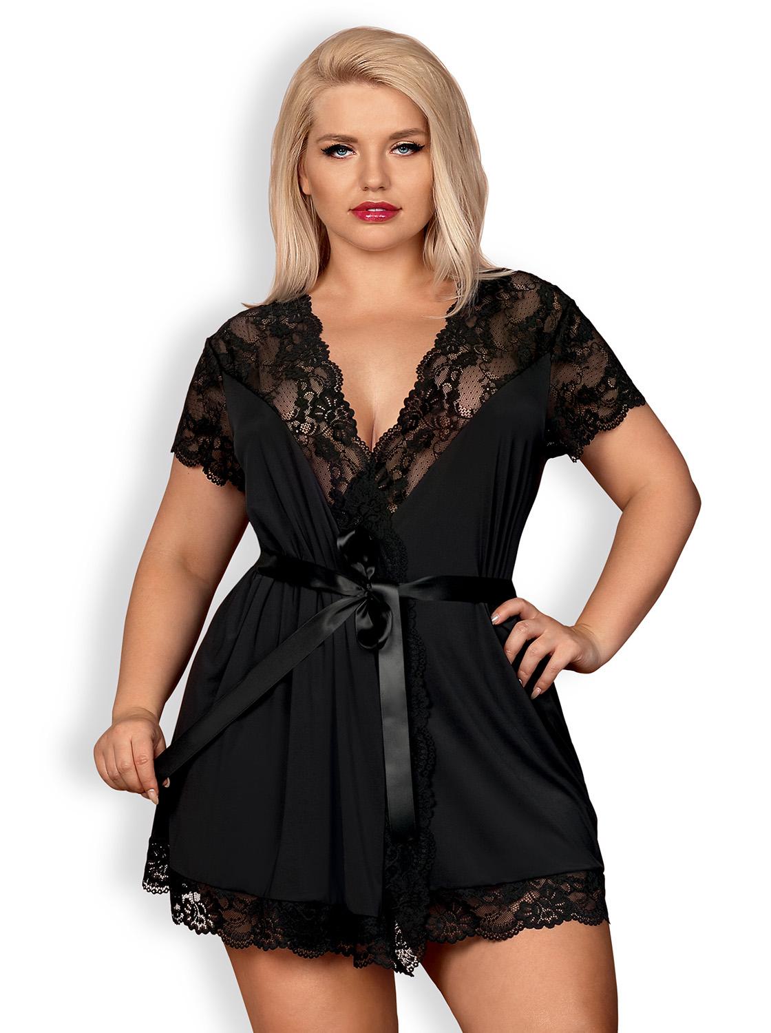 810 - Black Peignoir XXL