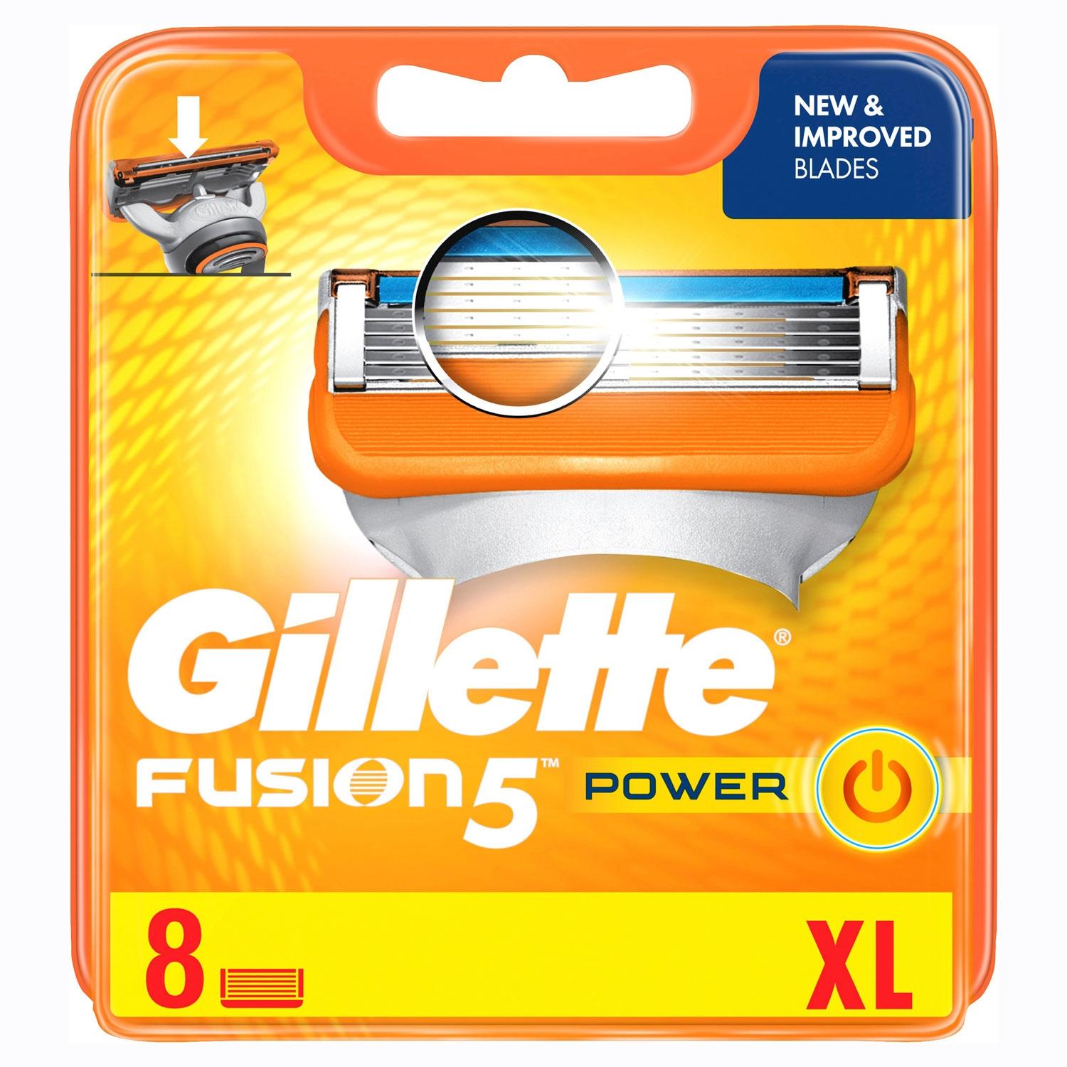 Gillette Partaterät Fusion Power 8 kpl