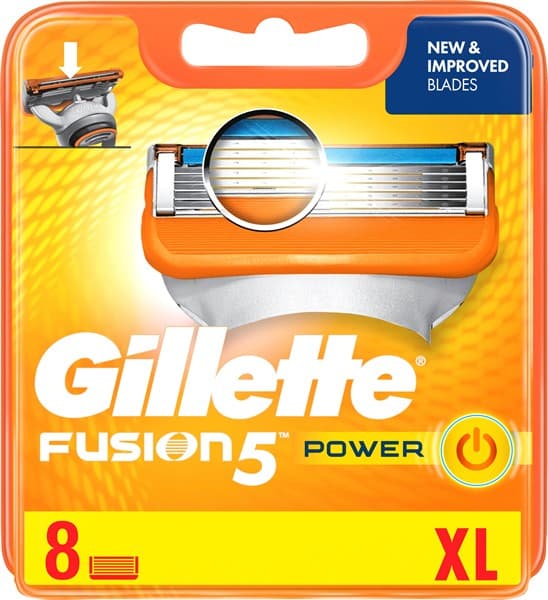 Gillette Partaterät Fusion Power 8 kpl