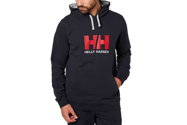Helly Hansen Logo Hoodie, Man, Tröjor, marinblå