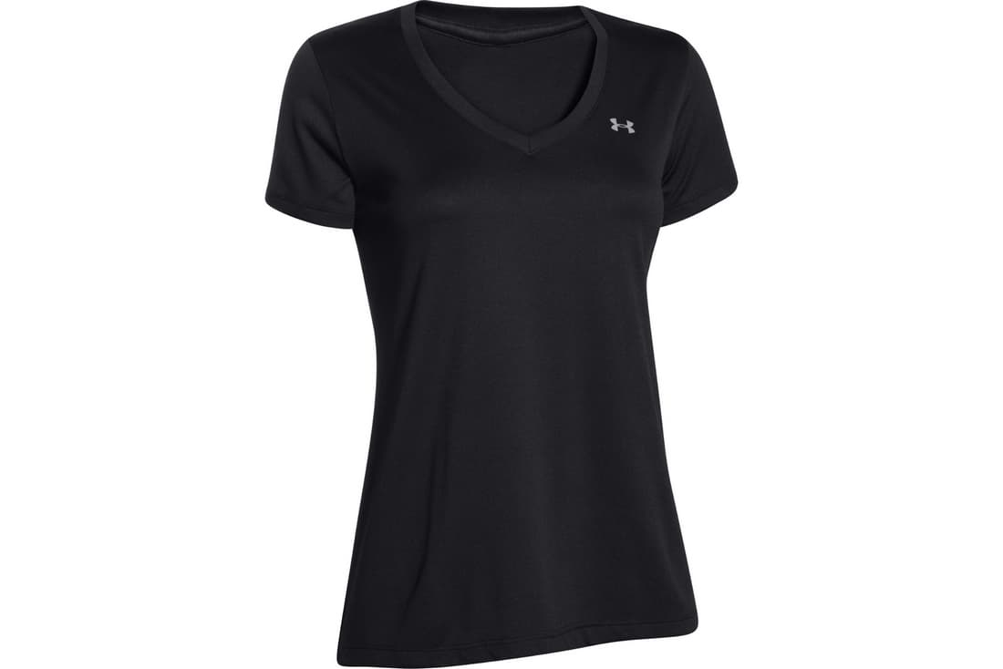 Under Armour Tech SS-Solid 1255839-002, Dam, Svart