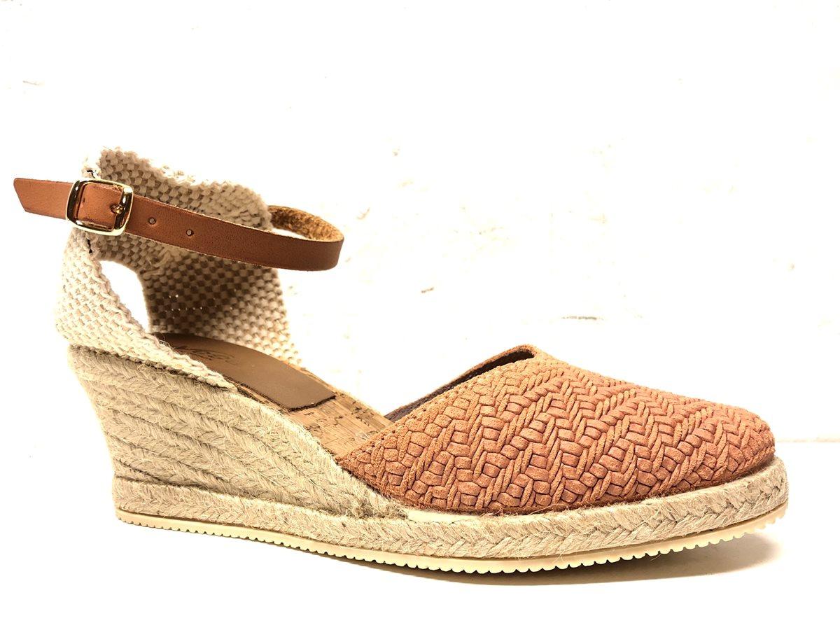 Espandrillos leather salmon