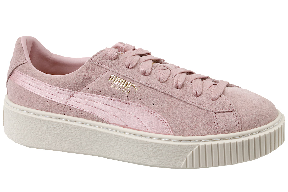 Sneakers, Kvinde, Puma Suede Platform Satin 365828 03, Rosa Sneakers, Kvinde, Puma Suede Platform Satin 365828 03, Rosa