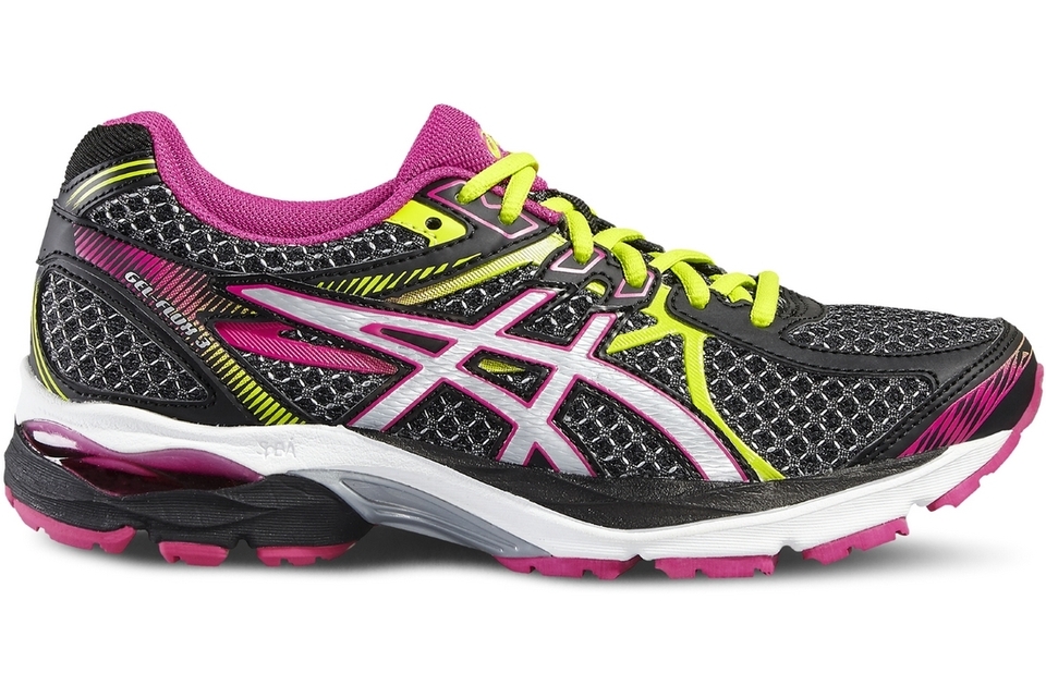 Løbesko, Kvinde, Asics Gel Flux 3 T664N 9093, Svart Løbesko, Kvinde, Asics Gel Flux 3 T664N 9093, Svart