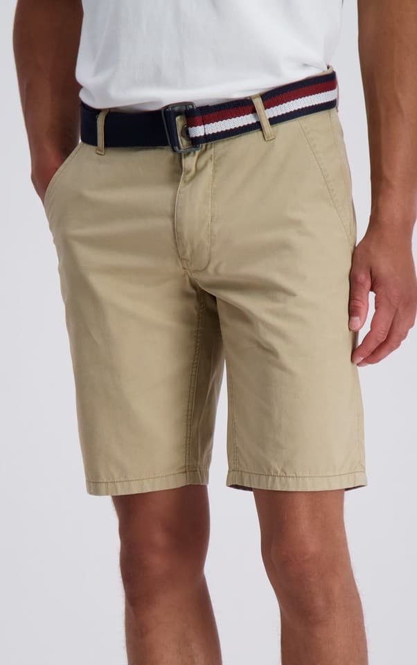 Lindbergh Blue - Chinoshorts 30-520003 med bälte